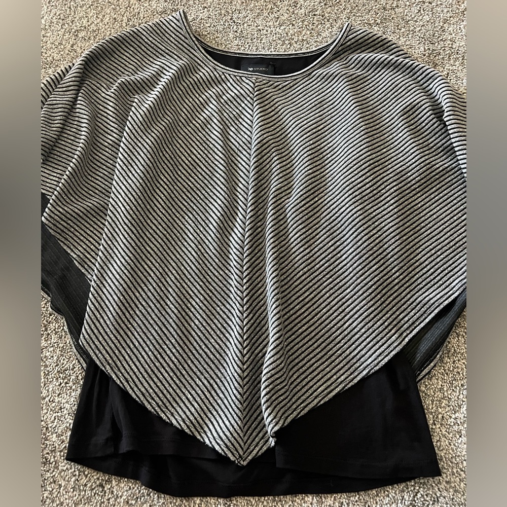NWOT AB studio women’s overlay blouse